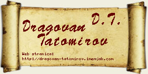 Dragovan Tatomirov vizit kartica